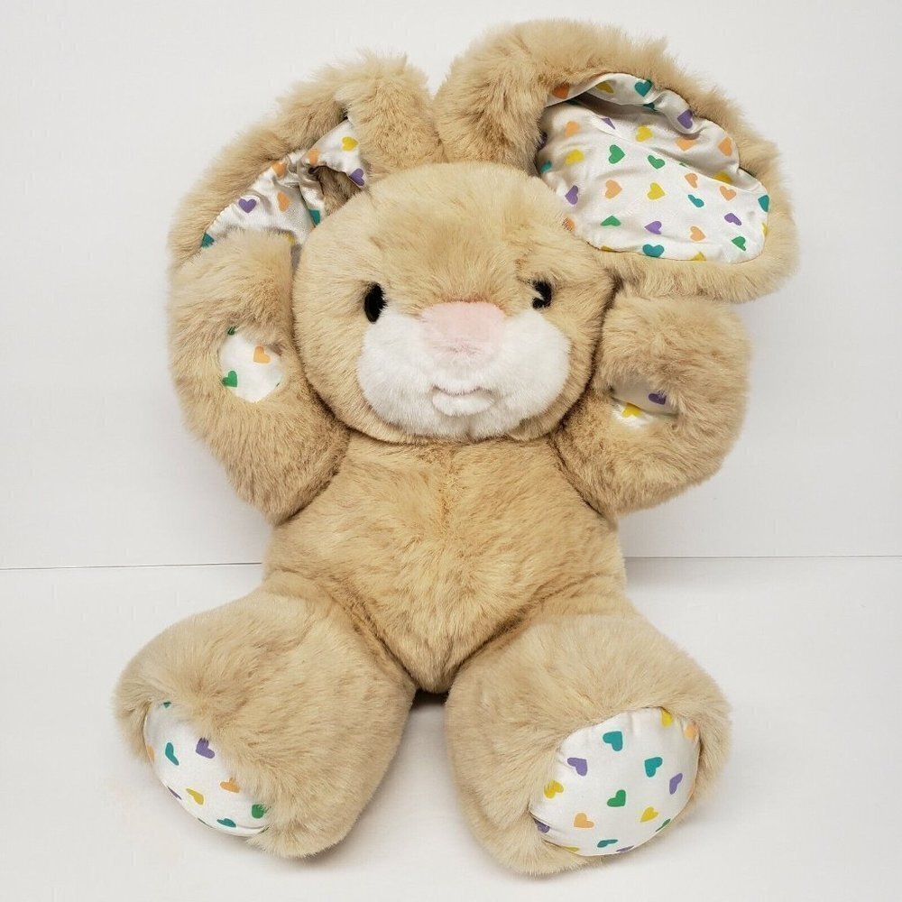 Commonwealth 14" Lush Plush Bunny Rabbit Hearts Vintage 1988 Korea Animal Plush